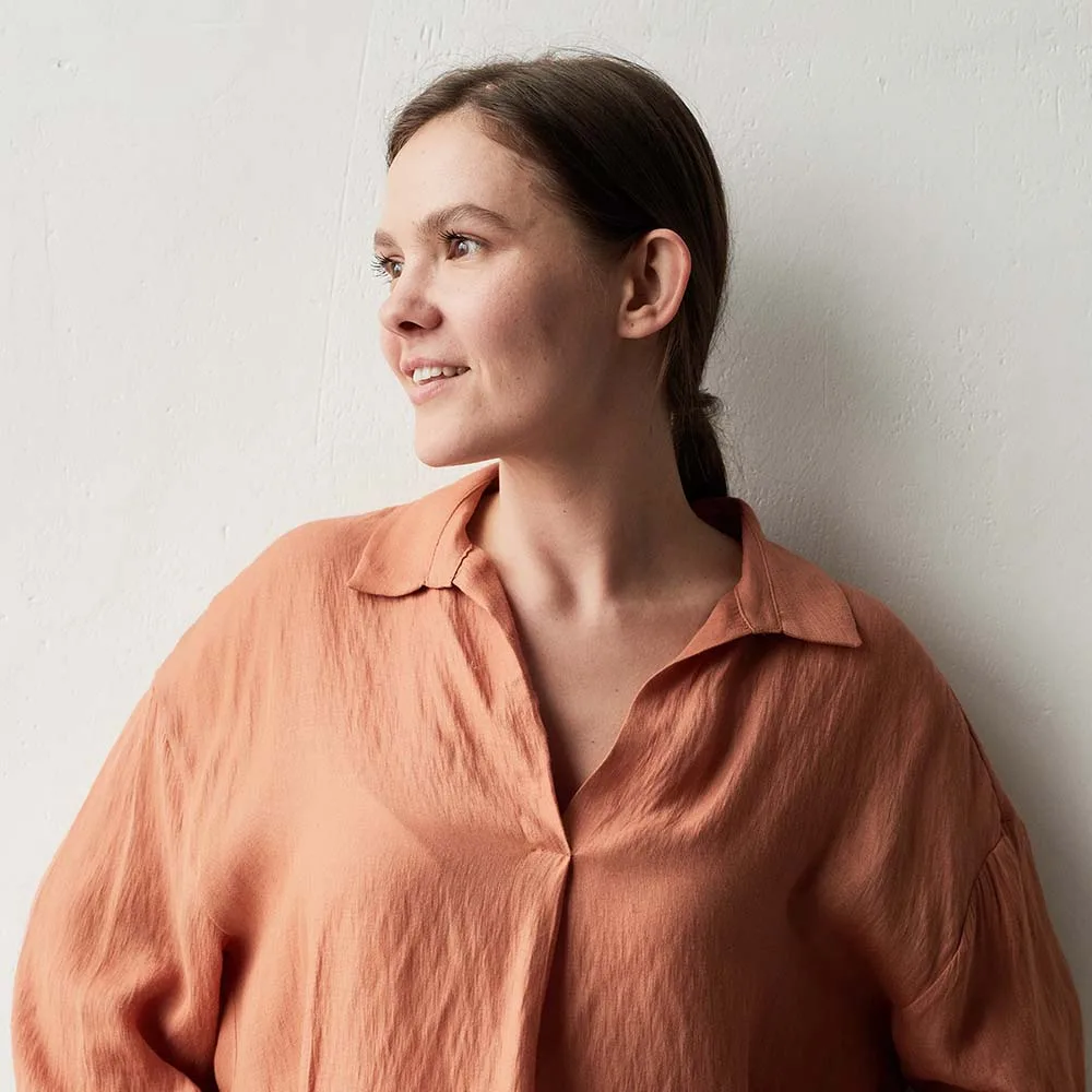 Portret van Sarah Mitchell, renovatieklant in Antwerpen